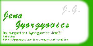 jeno gyorgyovics business card